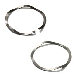 Waved spring washers coiled closed with an overlap and waved spring washers coiled with a gap| Febrotec